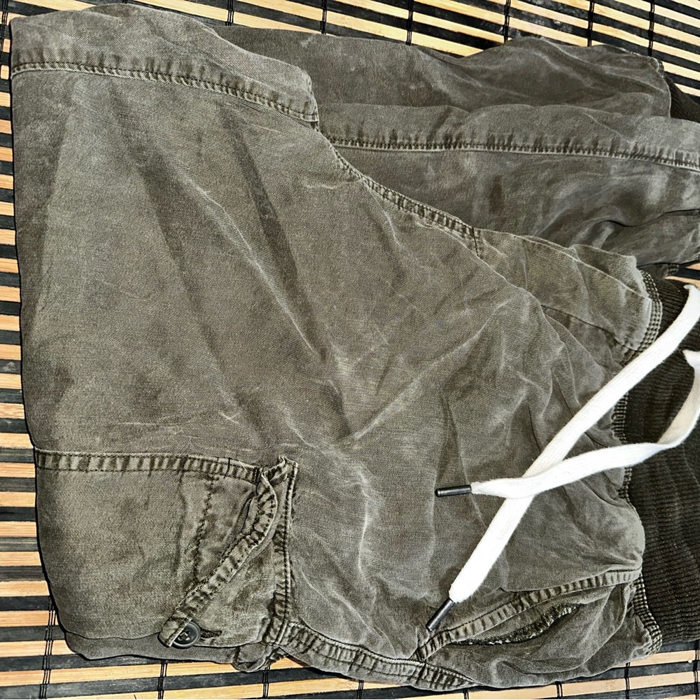 Aerie Green Relaxed Fit Track Pants